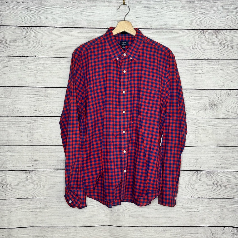 Slim J Crew Dress Shirt Plaid